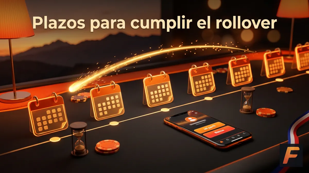 Línea de tiempo con los plazos del rollover de cada bono de Fantasticbet
