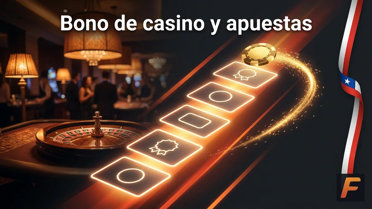 Escalera del bono de casino en Fantasticbet Chile: tarjetas que suben hasta una ficha dorada