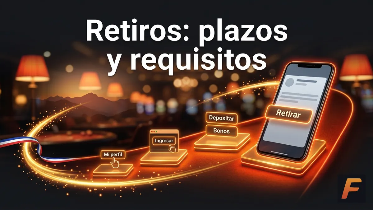 Línea de tiempo de un retiro en Fantasticbet Chile