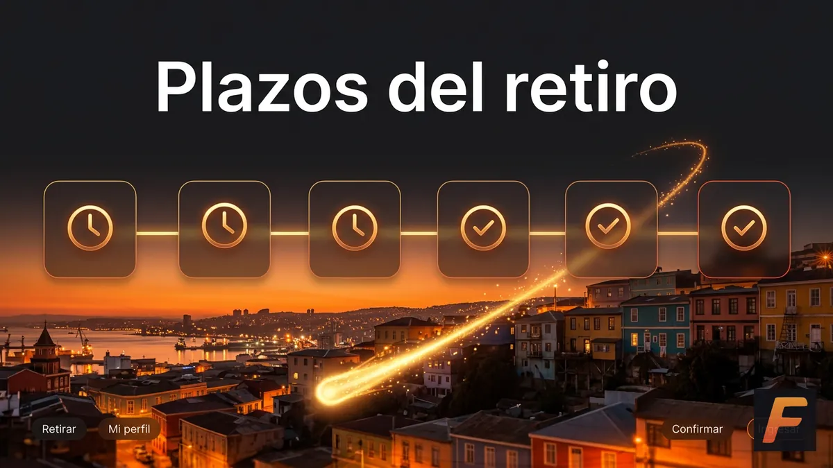 Línea de tiempo con los plazos de un retiro en Fantasticbet